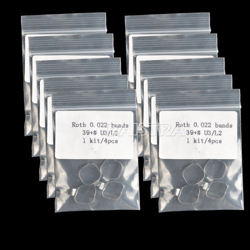 20X Dental Orthodontics Dental Roth Band &amp; Buccal Tubes 022 Bands 39+#