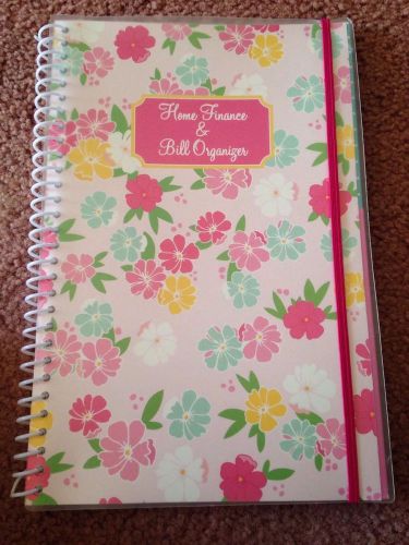Bill Organizer &amp; Home Finance Book Pink Pansies Budget  Xmas! Gift! New Design!!