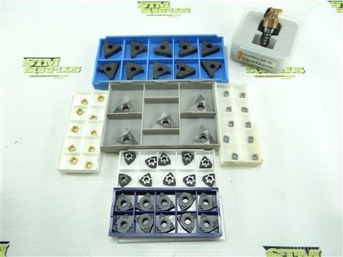 Large lot of assorted new carbide indexable inserts seco toshiba, stellram for sale