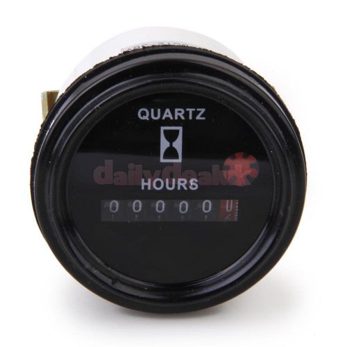 12-36v dc/ac round digital quartz hour meter gauge for boat car truck engine for sale