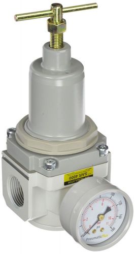 Pneumaticplus sar4000t-n06bg air pressure regulator t-handle 3/4&#034; npt with ga... for sale