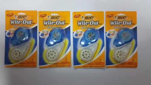 ( Lot of 4 ) Bic WOTRP11R Wite-Out EZ Refill Correction Tape 1 Refills, 1- Packs