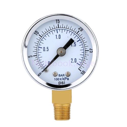 0-30psi 0-2bar Pressure Gauge Manometer for Water Air Oil Dial Instrument