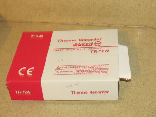 T AND D THERMO RECORDER MODEL TR-72W Ethernet Humidity/Temperature  (D4)