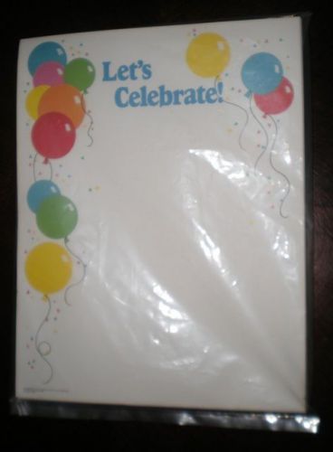 Novelty Fun Letterhead – Let’s Celebrate! – 50 sheets