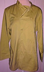 Unisex Chef Works Basic Chef Coat Olive Green SMALL Never Worn EXCELLENT