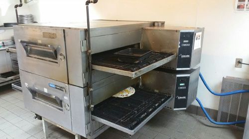 LINCOLN IMPINGER CONVEYOR DOUBLE STACK PIZZA GAS OVEN 1600