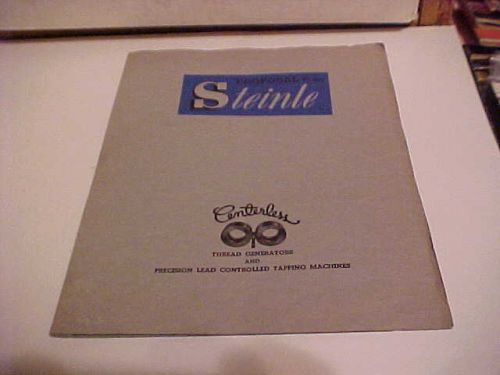 CA. 1959 CATALOG/BROCHURES STEINLE INDUSTRIAL MACHINE COMPANY  WITH PRICE QUOTES