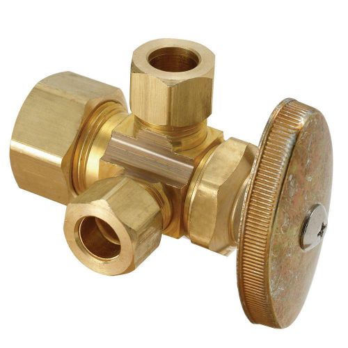 Brasscraft Dual Outlet Stop 1/2 In. x 3/8 In. Od Rough Brass CR1901LRX R1