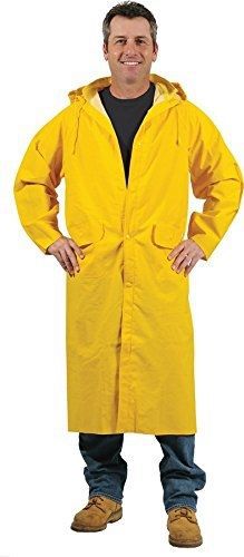 Galeton 7970-L-YW Repel Rainwear PVC Raincoat, 35 Mil, 48&#034; Long, Large, Yellow