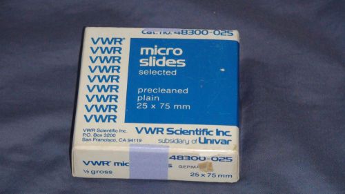 VWR Scientific Micro Slides 1/2 GR 25 x 75 mm 1mm  Cat# 48300-025
