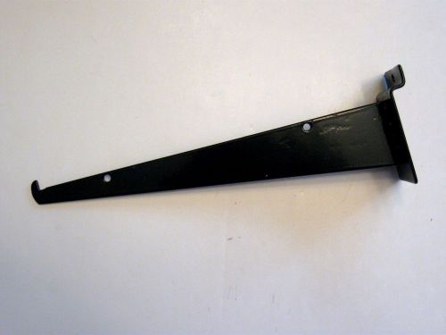 10” Black Slatwall Knife Shelf Brackets with Lip (Lot of 8) NICE Retail Display