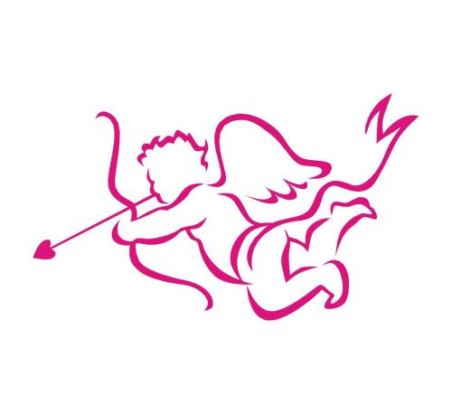 Cupid Shoots Arrow Car Window Truck / Van Tempo Sticker Vinyl Decals-1789