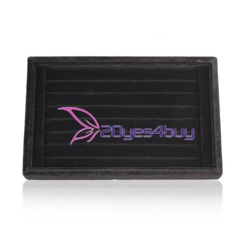Soft Velvet Ear Stud Finger Ring Jewelry Display Tray Holder Storage Case  Y#BU
