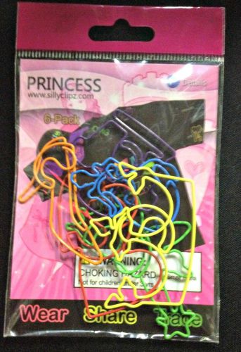 Set of 30 Multi-Color Princess Wearable Paper Clips Silly Clipz