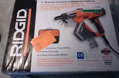 New, ridgid 3&#039;&#039; drywall and deck collated screwdriver corded - r6791 for sale