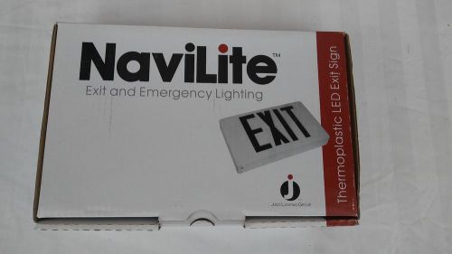 Navilite Exit Sign Mod #NXPB3GWH 120/277 VAC Suitable For Damp Locations (NIB)