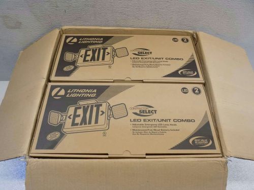 Lot of 6 Lithonia ECR LED M6 LED Exit Unit Combo