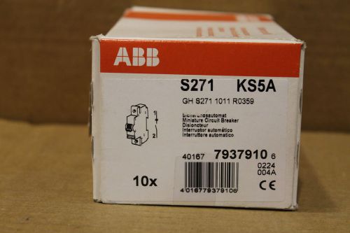 ABB ASEA BROWN BOVERI CIRCUIT BREAKERS, BOX OF 8 NIB BREAKERS S271KS5