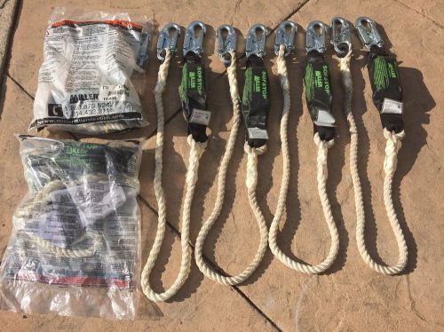 Six (6) new miller soft stop 5 ft lanyard fall protection 1d806 2 in packages for sale