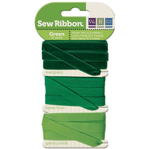 WeRMemoryKeepers Sew Ribbon Set (Green)
