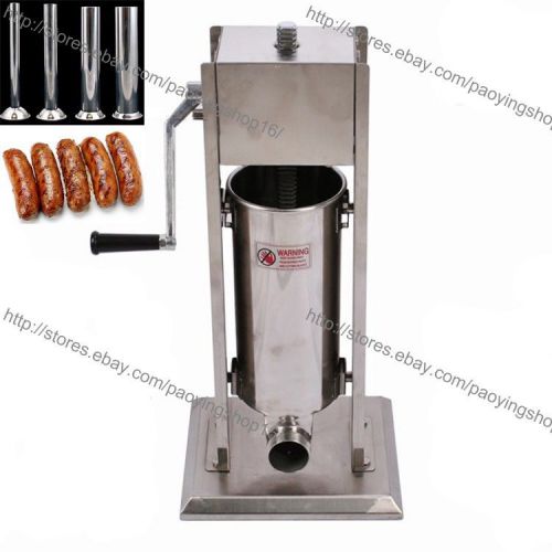 3/5/7/10/15L Manual Stainless Steel Sausage Stuffer Filler Funnel Making Machine