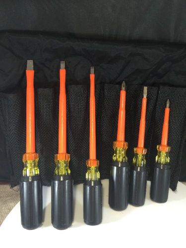 Cementex 1000 Volt 6 Piece Insulated Screwdriver Set W Case Phillips Flat E2