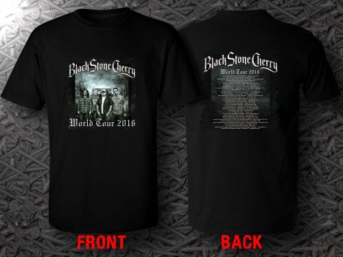 New Rare Black Stone Cherry World Tour 2016 Tour Date Design T-Shirt S To 5XL
