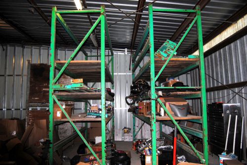 Pallet racking warehouse shelving 3 sections tbolt 4 uprights 25 rails for sale