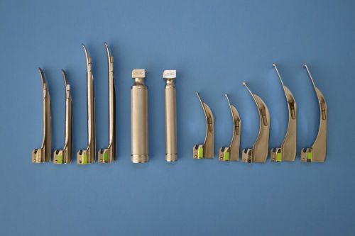 ADC Standard Laryngoscope Intubation Set Mac Miller Blades and handle