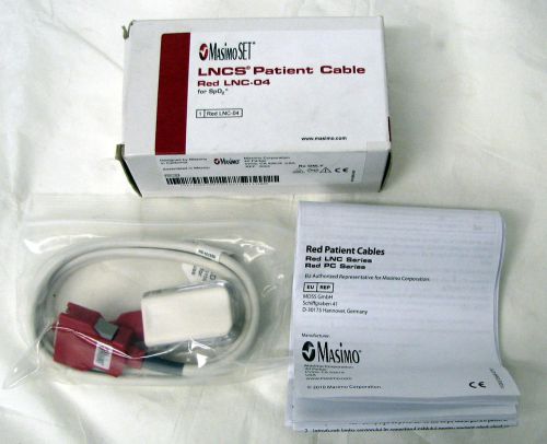 Masimo MPN 2055 RED 20 PIN LNC-04, LNCS 20-pin SpO2, 4 ft. Patient Cable, 1/box