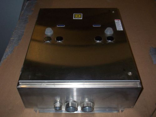 Square D Empty Stainless Steel Starter Enclosure Duel Resets 21x26x8 4X