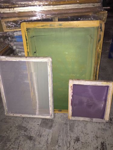 (32 total) wood screens for screen printing (17) 42x30 / (6) 42x26 / (9) 36x27 for sale