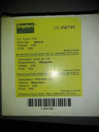 NEW DAYTON 4WT46 4-11/16X4-11/16X1-1/2 IN 115V-AC 115CFM COOLING FAN D536995