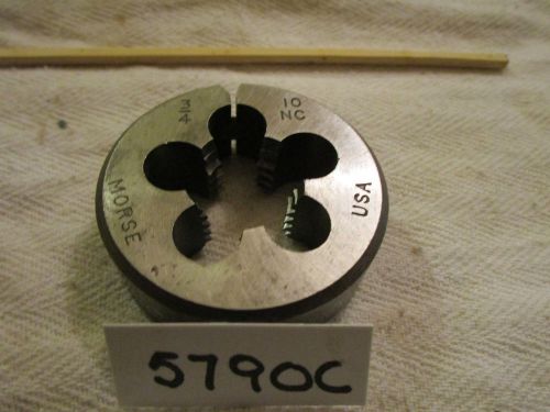 (#5790C) Used Morse Brand 3/4 X 10 Right Hand Thread Round Adjustable Die