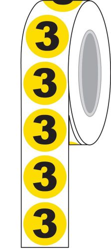 1-1/2&#034; Diameter &#034;3&#034; Inventory Control Label Compulabel (821451)