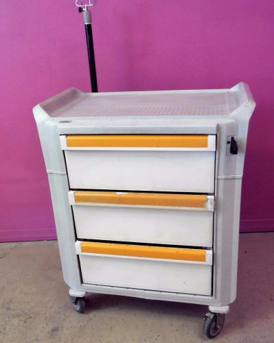 Metroflex medical 3 drawer emergency crash cart stand for sale