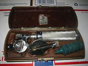 Vintage WELCH ALLYN Skan Falls PHYSICIAN OTOSCOPE OPHTHALMOSCOPE + Bakelite Case