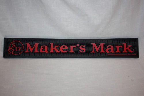 Makers Mark Rubber Bar Rail Spill Mat Excellent Cond 23 1/2&#034; x 3 1/2&#034; x 1/2&#034;