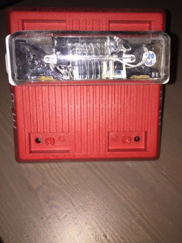 Cooper wheelock mtwp-2475w 24vdc red wall mount,  fire alarm horn strobe new!!!! for sale