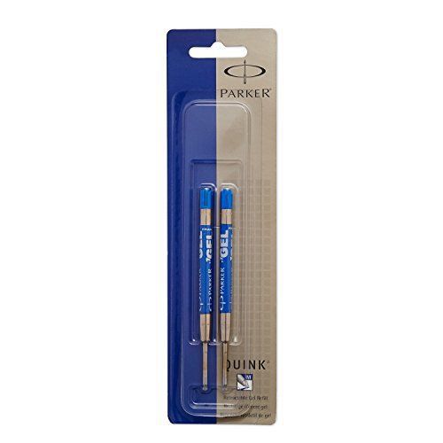 Parker refill for retractable gel ink pens medium black ink 2 per pack new for sale