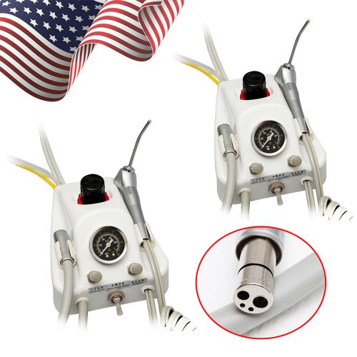 USA !! 2 Sets NEW Dental Portable Turbine Unit Work w/ Air Compressor 4 Hole X