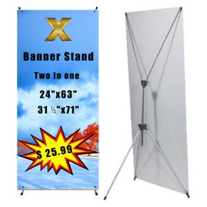 X Frame Banner Holder 24&#034; x63&#034; and 31&#034; x71&#034; with Carrying Bag (Frame Only)