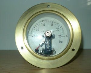 De Wit Brass Pressure Gauge with Limit Switch Spanning Tot 380 Volt  -10W ~18 VA
