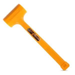 Tolsen 2lb Yellow Rubber Hammer Dead Blow Mallet, Anti-skid Rubber Handle, Face