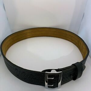 Safariland 87 Duty Belt Basketweave Black w/ Chrome Buckle (87-38-8) - 38&#034;