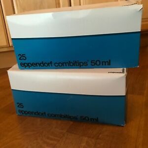 LOT OF 50  Eppendorf 50ML Combitips Tips DISPENSER  TOTAL OF 50 TIPS