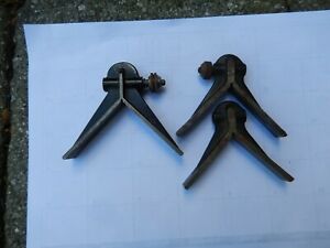 Vintage 3  Heavy Metal Combination Square Center Finder Heads