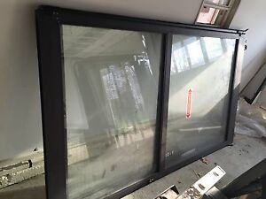 COMMERCIAL STOREFRONT SLIDING GLASS DOORS DOOR NABCO GYRO TECH STORE FRONT