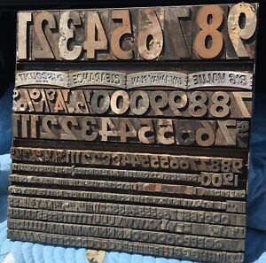 vintage print block set with original stand